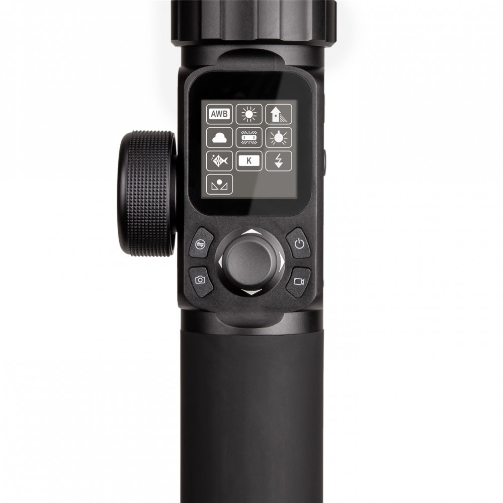 Professional 3-Axis Gimbal up to 4.6kg Manfrotto - 
Easy shooting control: on the LCD touch screen or from the App
Indipendent l