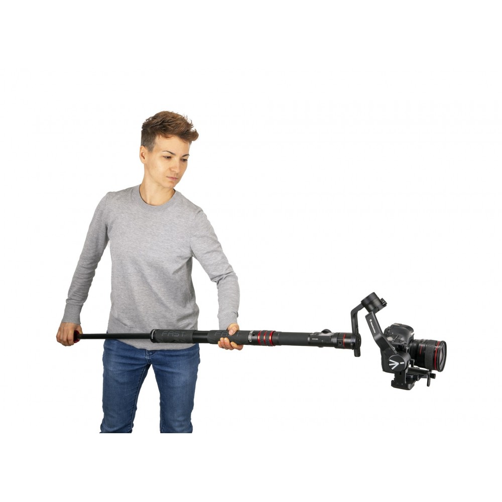 Fast GimBoom Carbon Fibre Manfrotto - 
Universal fitting with your Gimbal (3/8'' &amp; 1/4'' top screw)
Payload up to 6,5 kg at 