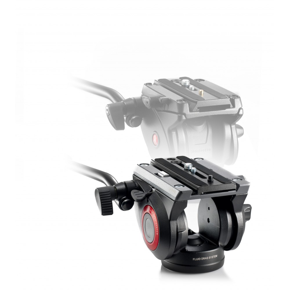 PRO FLUID Kopf mit flacher Basis Manfrotto - Fluid Drag System bei PAN- und TILT-Bewegungen behoben 2,4 kg voreingestelltes Gege