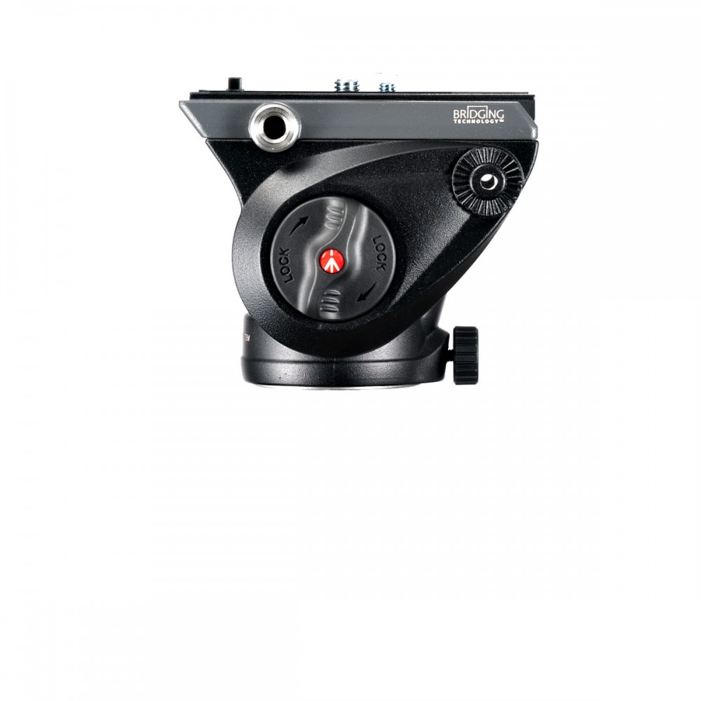 PRO FLUID Kopf mit flacher Basis Manfrotto - Fluid Drag System bei PAN- und TILT-Bewegungen behoben 2,4 kg voreingestelltes Gege