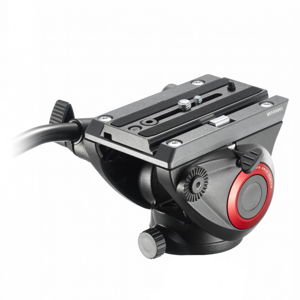 PRO FLUID Kopf mit flacher Basis Manfrotto - Fluid Drag System bei PAN- und TILT-Bewegungen behoben 2,4 kg voreingestelltes Gege