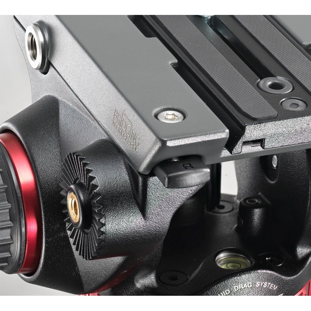 PRO VIDEO 502 Videokopf mit flacher Basis Manfrotto - Variables Fluid-Drag-System bei PAN- und TILT-Bewegungen Festes Gegengewic