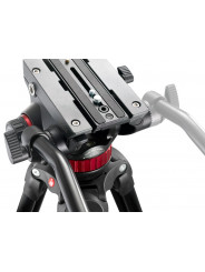 PRO VIDEO 502 Videokopf mit flacher Basis Manfrotto - Variables Fluid-Drag-System bei PAN- und TILT-Bewegungen Festes Gegengewic