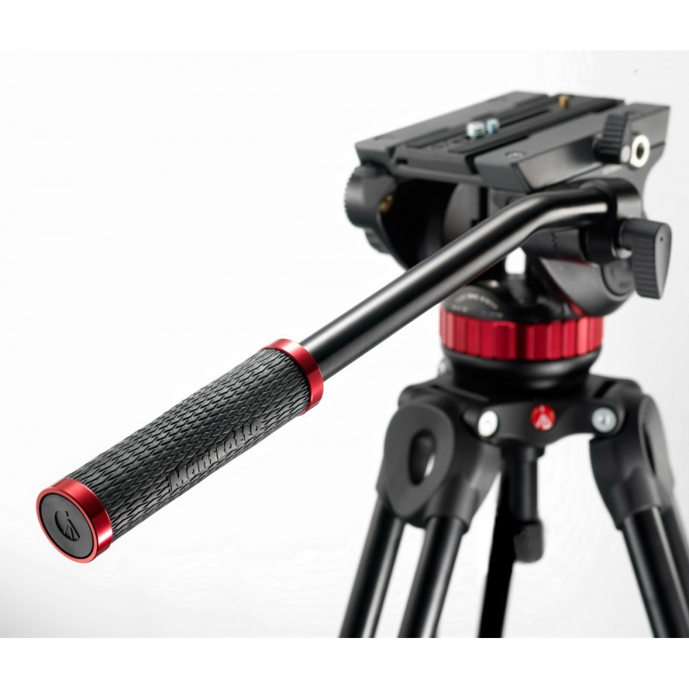 PRO VIDEO 502 Videokopf mit flacher Basis Manfrotto - Variables Fluid-Drag-System bei PAN- und TILT-Bewegungen Festes Gegengewic