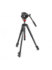 500 Fluid Video Head Flat Base with 190X Video Alu Tripod Manfrotto - 
500 video head flat base for greater versatility
Single l