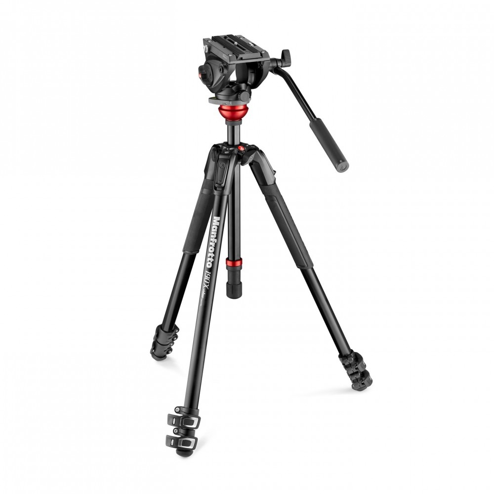 500 Fluid-Videokopf mit flachem Fuß und 190X Video-Alustativ Manfrotto - 
500 Videokopf mit flachem Fuß für mehr