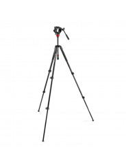 500 Fluid Video Head Flat Base with 190X Video Alu Tripod Manfrotto - 
500 video head flat base for greater versatility
Single l