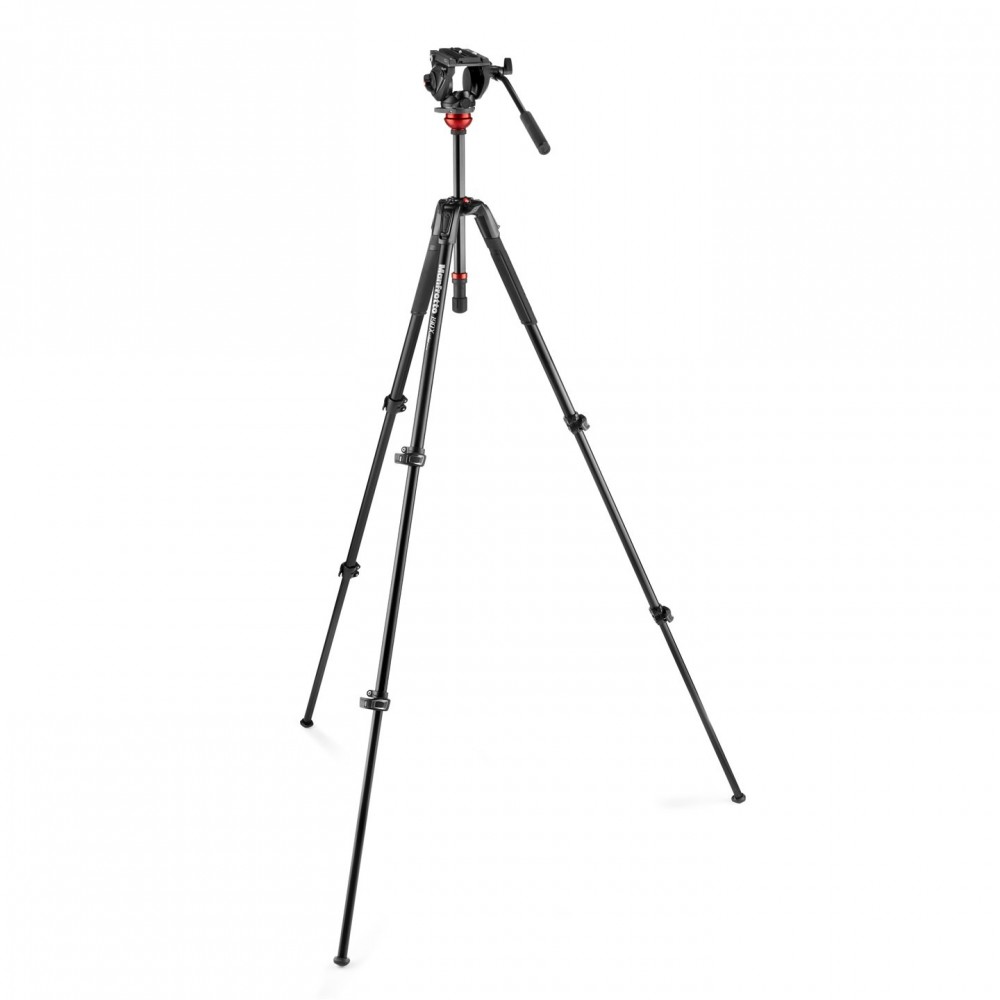 500 Fluid Video Head Flat Base with 190X Video Alu Tripod Manfrotto - 
500 video head flat base for greater versatility
Single l