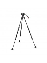 504X Fluid-Videokopf mit 635 Fast Single Carbon Leg Manfrotto - Fluid-Videokopf mit 4-stufigem Gewichtsausgleichssystem bis 6,5 