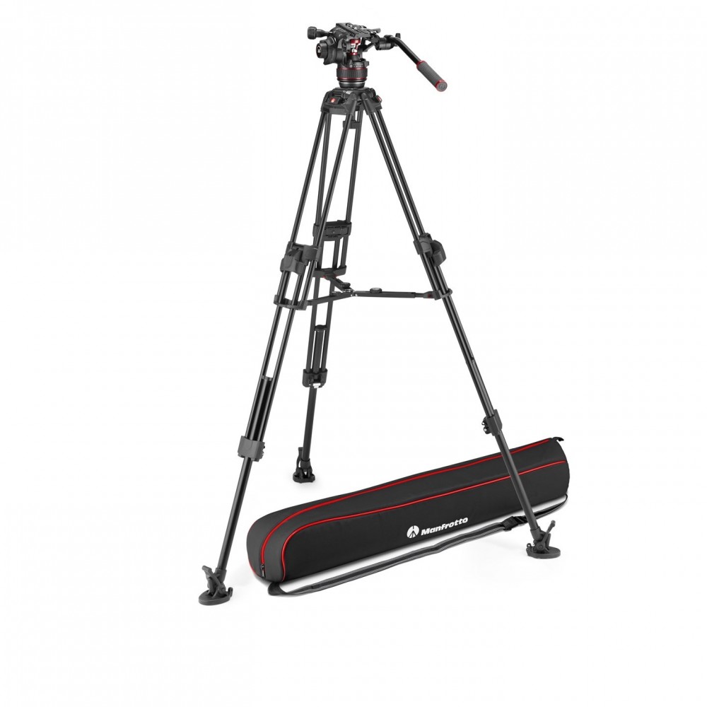 Set 645 Alu Fast Twin + head 608 start Manfrotto - 
Continuous counterbalance from 0 to 8 kgs
100mm half ball with a 75mm half b