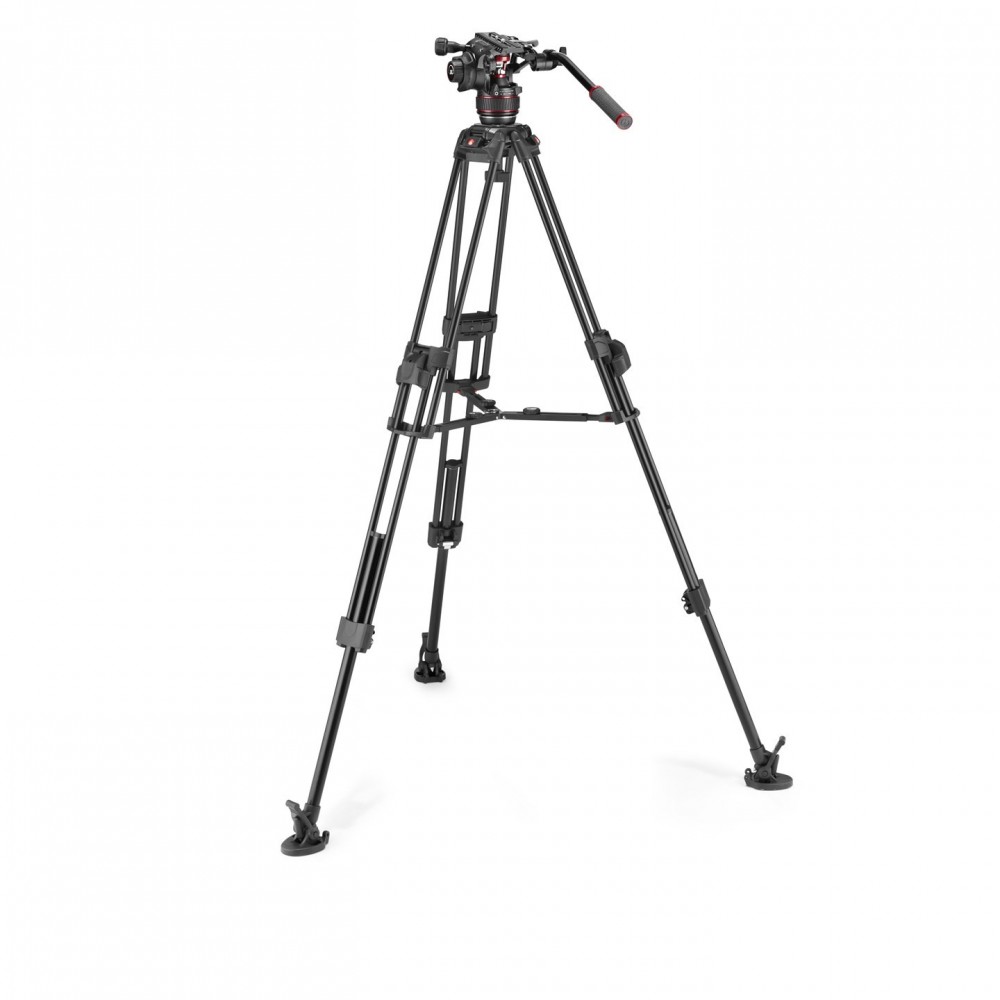 Set 645 Alu Fast Twin + head 608 start Manfrotto - 
Continuous counterbalance from 0 to 8 kgs
100mm half ball with a 75mm half b