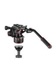 Twin Alu set with head 608 lower spread Manfrotto - 
Fluid video head with continuous counterbalance system (0-8 Kg)
Variable co