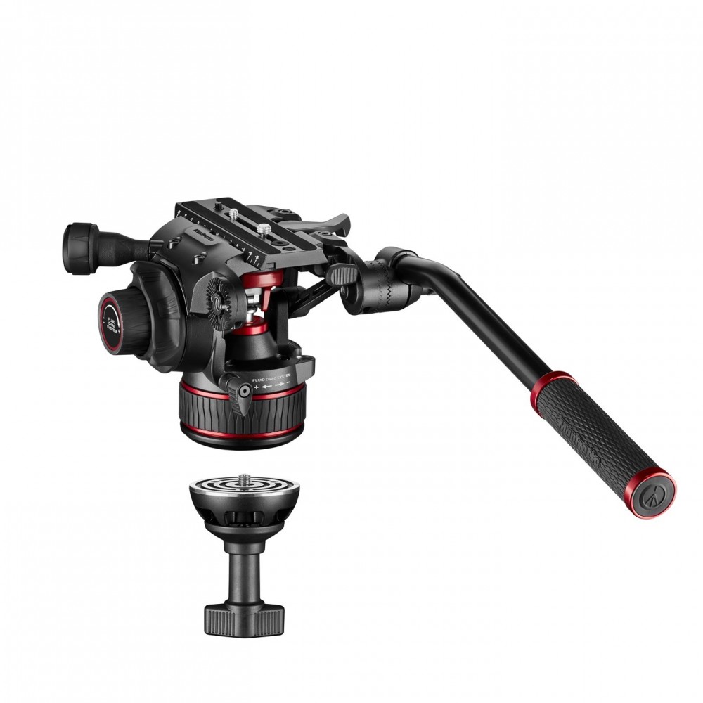 Twin Alu Set mit Head 608 Lower Spread Manfrotto - Fluid-Videokopf mit kontinuierlichem Gegengewichtssystem (0-8 kg) Variables k