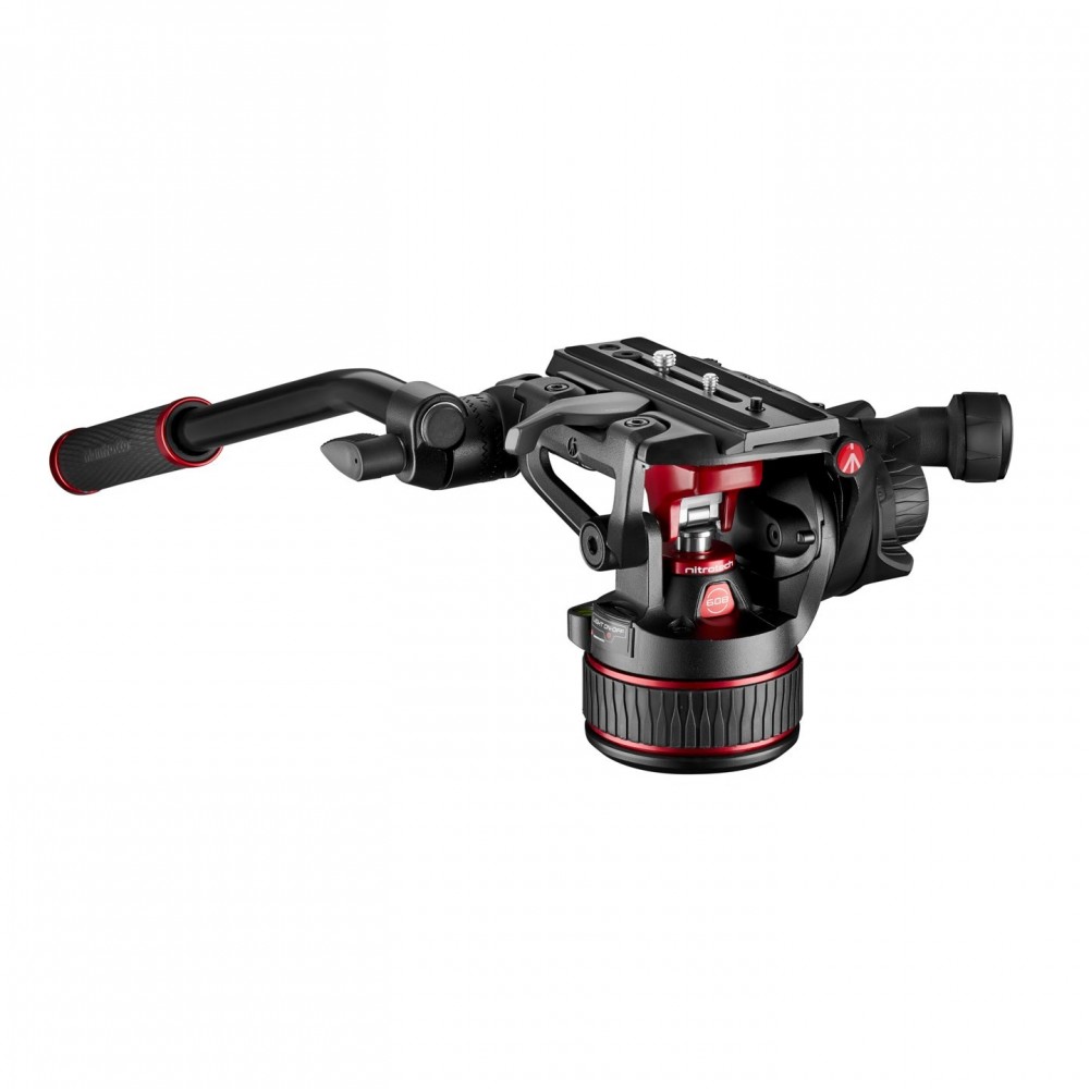 Twin Alu set with head 608 lower spread Manfrotto - 
Fluid video head with continuous counterbalance system (0-8 Kg)
Variable co