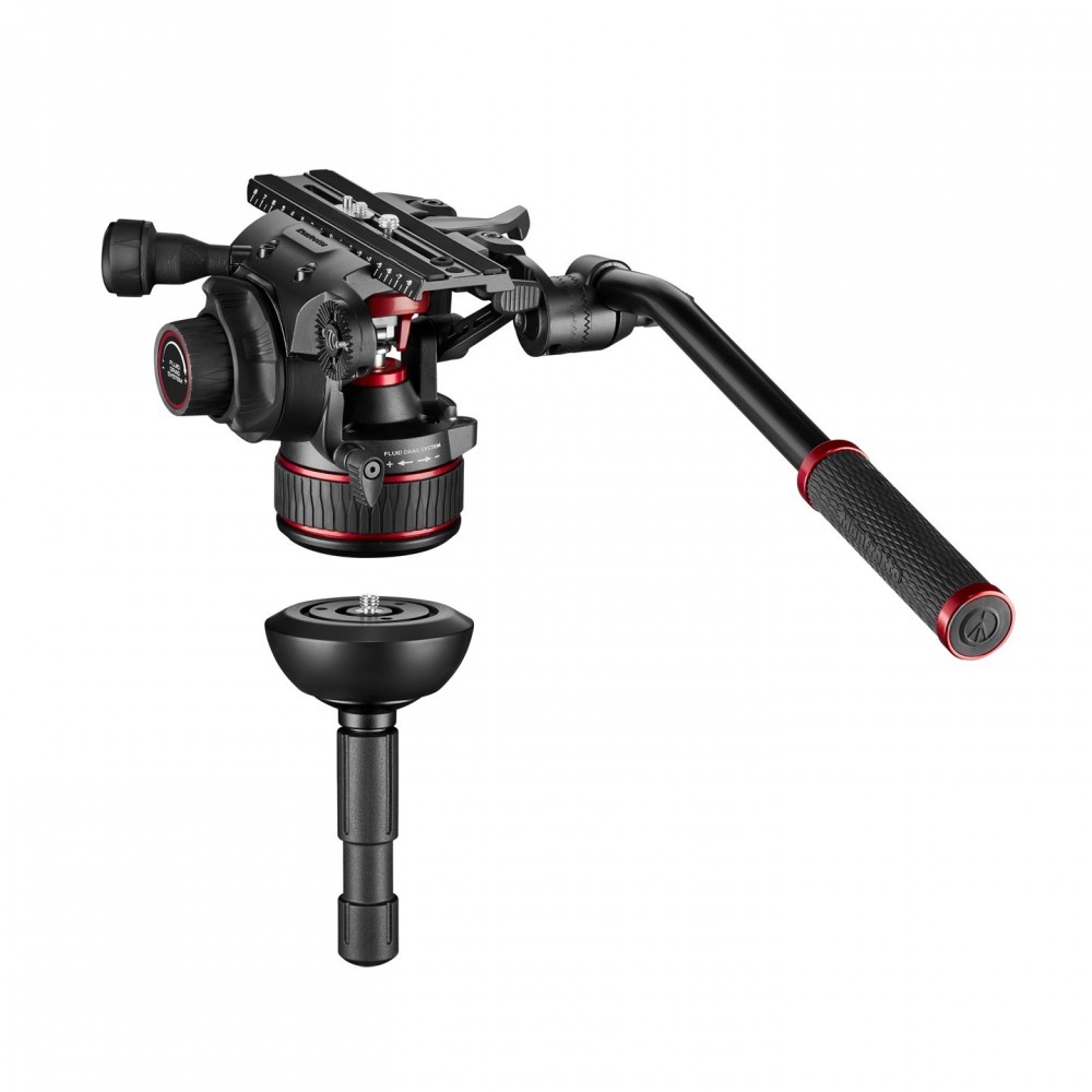 Twin Carbon Set mit 612er Kopf - geringere Spreizung Manfrotto - Fluid-Videokopf mit kontinuierlichem Gegengewichtssystem (4-12 