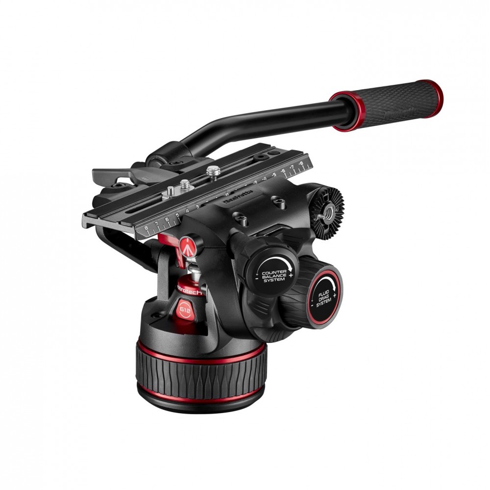 Twin Carbon Set mit 612er Kopf - geringere Spreizung Manfrotto - Fluid-Videokopf mit kontinuierlichem Gegengewichtssystem (4-12 