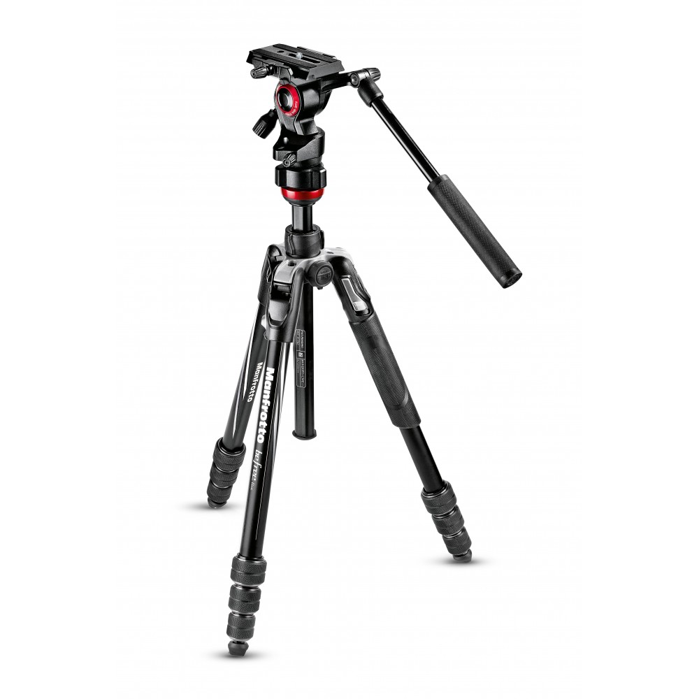 BEFREE Live Twist Set schwarz Manfrotto - Videostativ-Kit für Reiseleistung Neues M-Lock-Drehverschlusssystem für schnelle und s