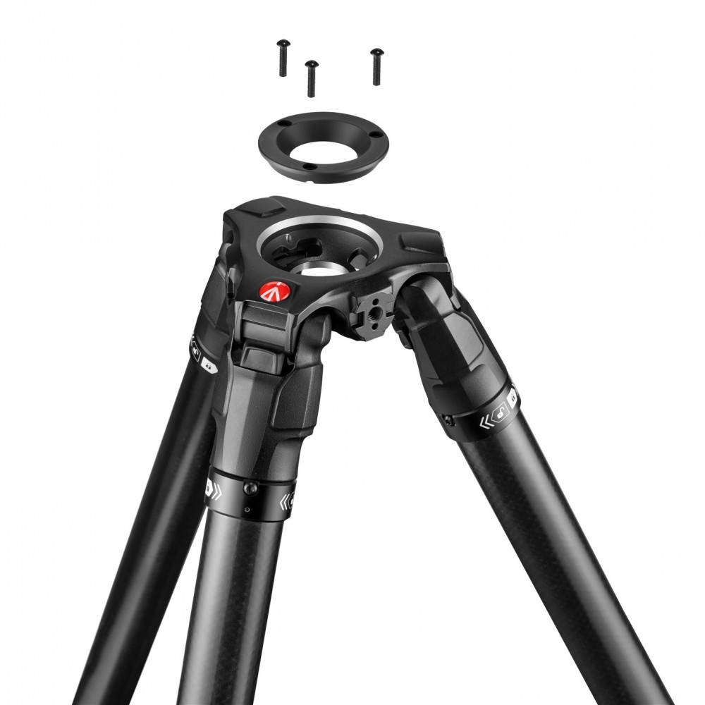 635 Schnelles Einzelstativ Kohlefaser Manfrotto - FAST Twisting Lock: Sicheres Verriegeln mit einer einzigen Geste 75-mm-Halbkug