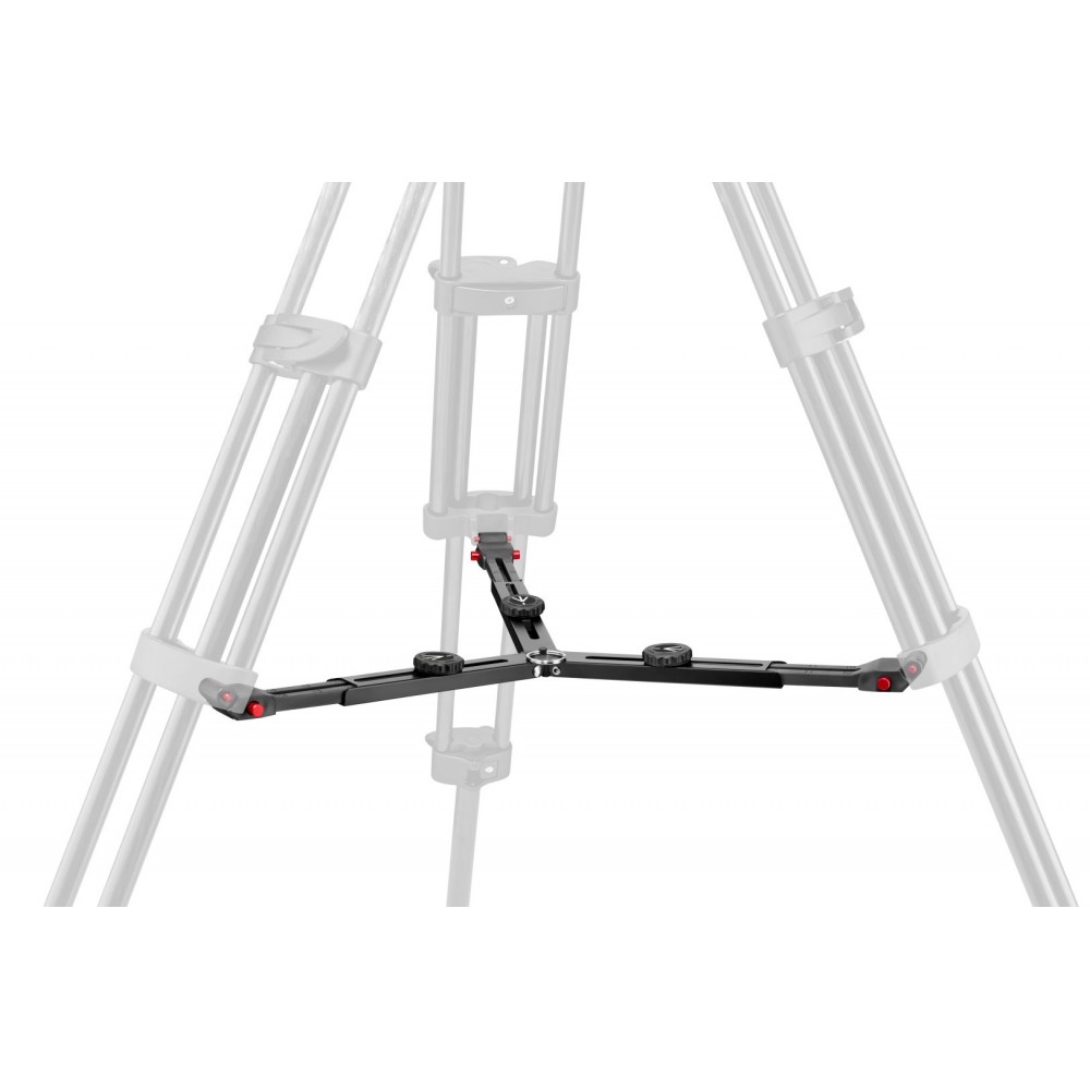 CF Twin leg with middle spreader video tripod 100/75mm bowl Manfrotto - 
Carbon fiber twin leg tripod with 2 risers
Adjustable m