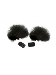 Black Lavalier Windjammer Pair Rycote -  1