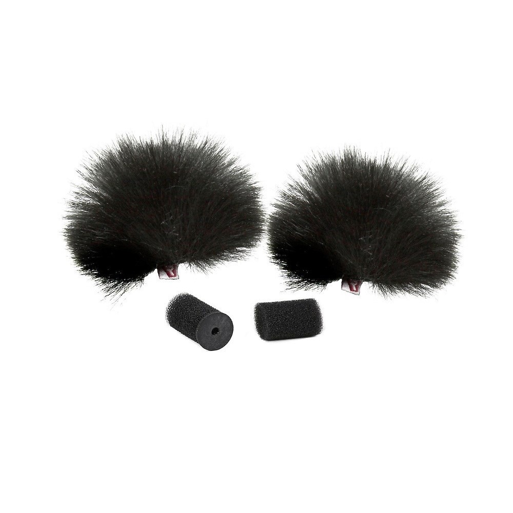 Black Lavalier Windjammer Pair Rycote -  1