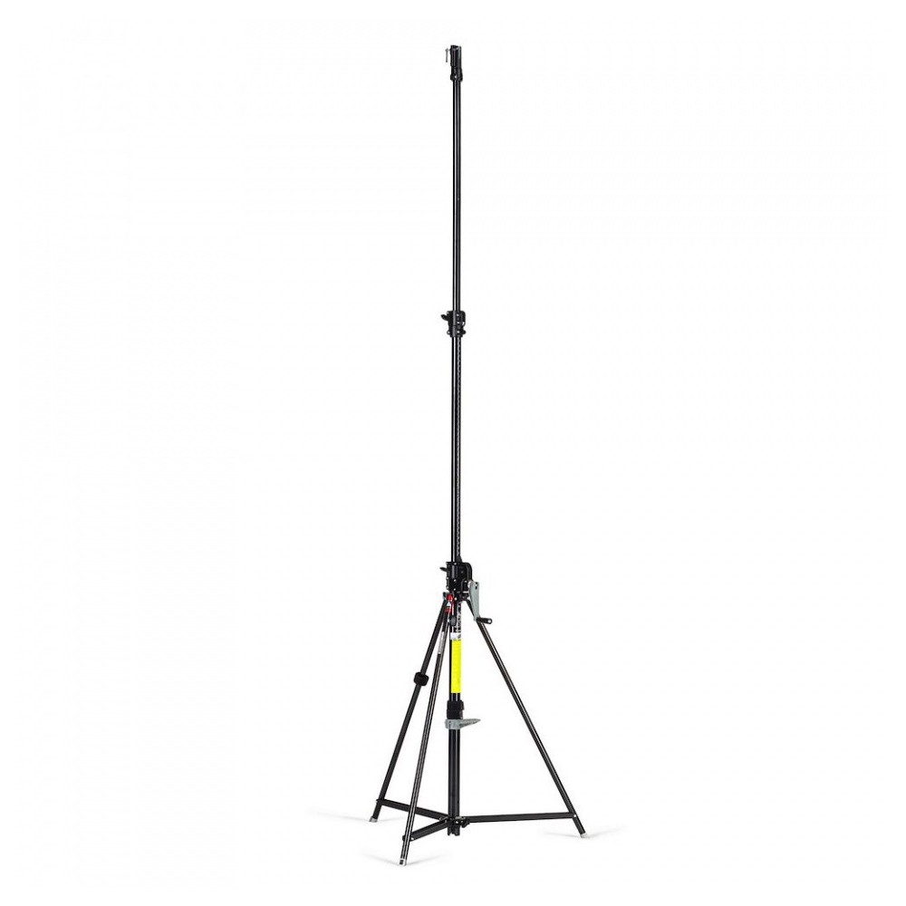 Getriebestativ mit Sicherheitsauslöser, schwarz verchromt Manfrotto - Schweres Beleuchtungsstativ mit 370 cm maximaler