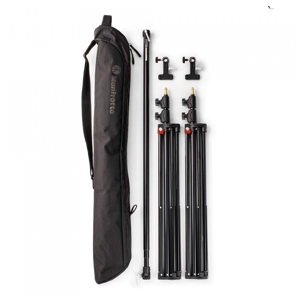 Hintergrundstützen-Kit, Tasche und Federklemmen Manfrotto - Hintergrundstütze für Papierrollen und Stoffhintergründe
Komplett