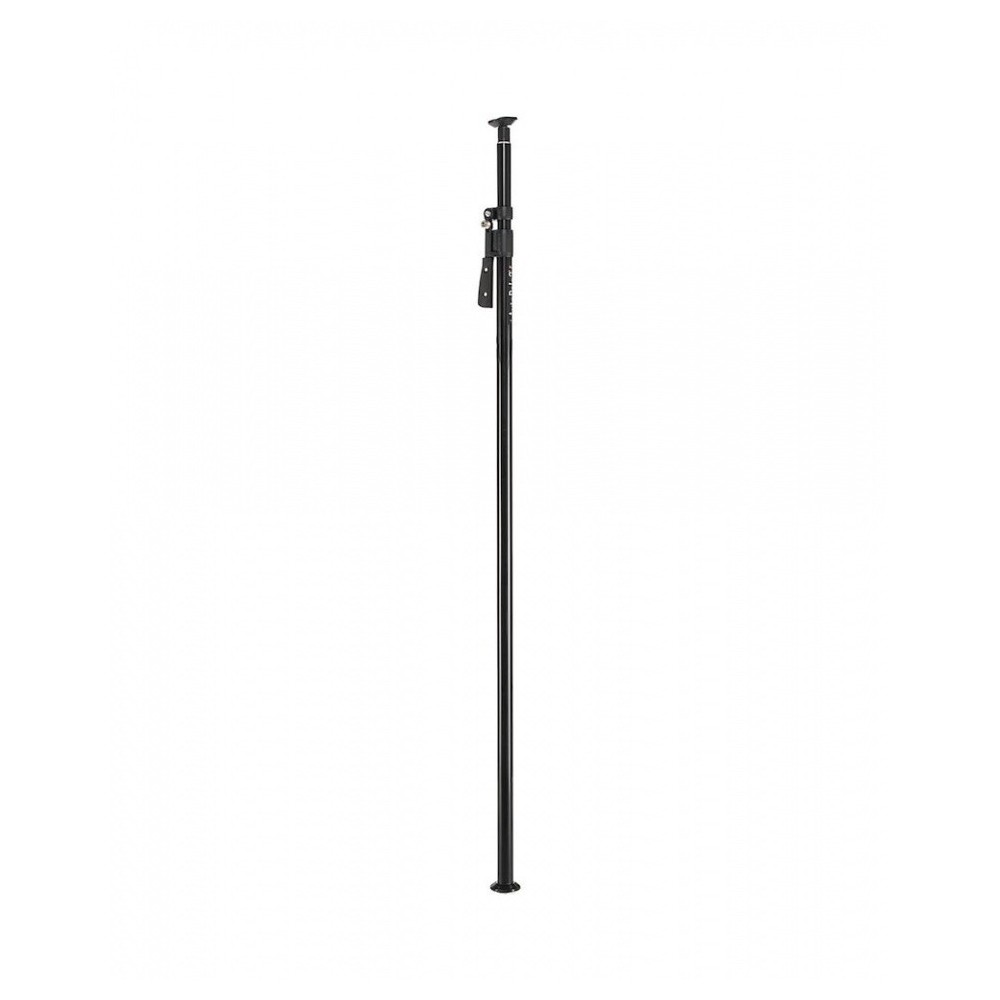 Black Autopole 2 2.1-2.7m Manfrotto - 
Autopole has cantilever system plus safety lock
Rubber cups at each end keep it in place
