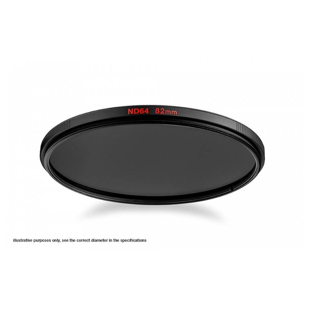 Neutral Density 64 Filter with 72mm diameter Manfrotto - 
This filter reduces light entering the camera lens by 6 stops
Compatib