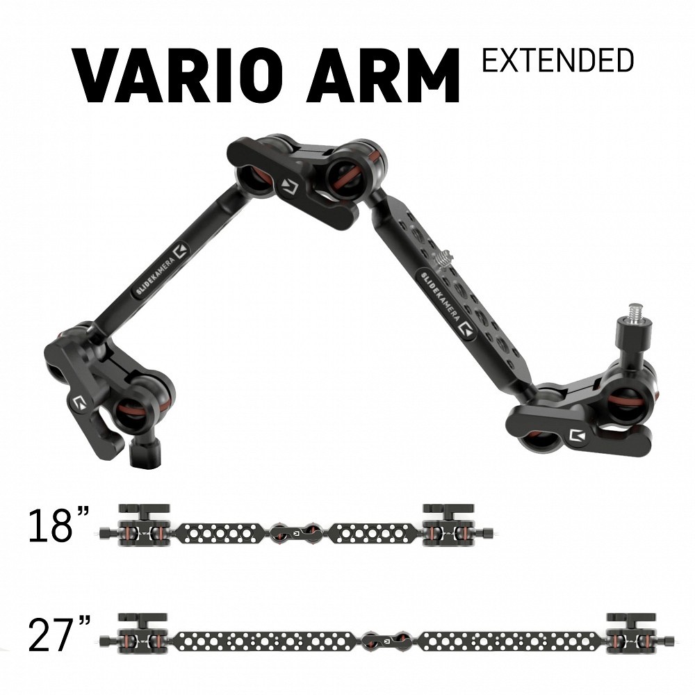 Vario Arm Extended Slidekamera - 
Allows to mount various kinds of photo/video accessories
Wide Range of Movement
Plenty number 