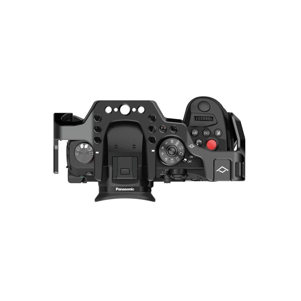 Panasonic GH5 / GH5M2 /GH5s Cage V2 8Sinn - - 1/4" Befestigungspunkte- Eine Befestigungsschraube (unten)- Kalte Schuhhalterung-