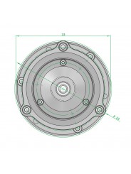 High Hat Bowl Riser Slidekamera - Farbe: SchwarzMaterial: Aluminium und Stahl 
AF-15 High Hat Bowl Riser für 75mm/100mm/150mm