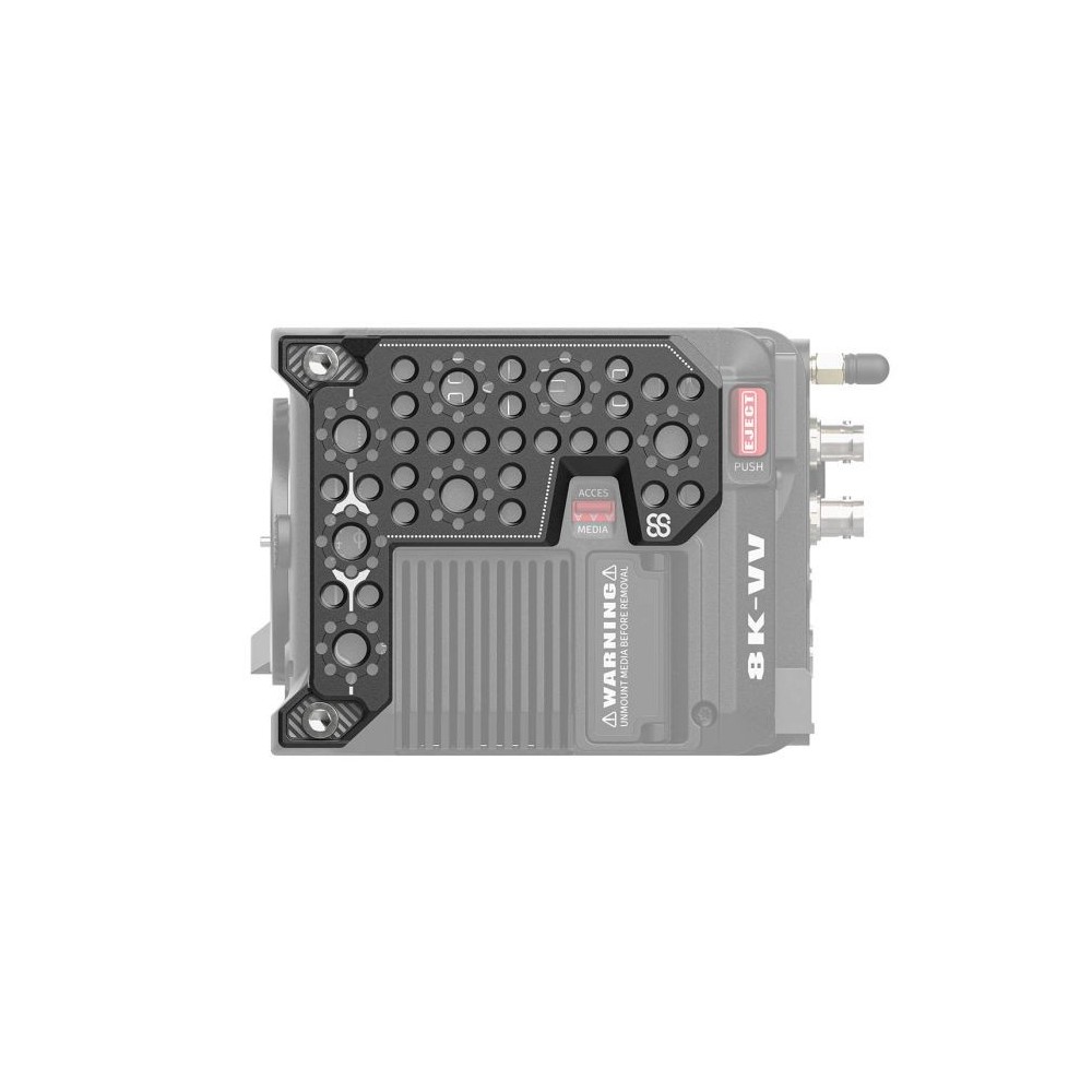 Linke Seitenplatte für RED V-Raptor 8Sinn - - 2 Befestigungspunkte der Platte an der Kamera- 1/4" Befestigungspunkte- 3/8"