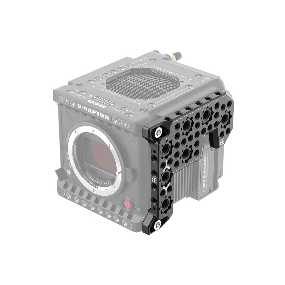 Linke Seitenplatte für RED V-Raptor 8Sinn - - 2 Befestigungspunkte der Platte an der Kamera- 1/4" Befestigungspunkte- 3/8"