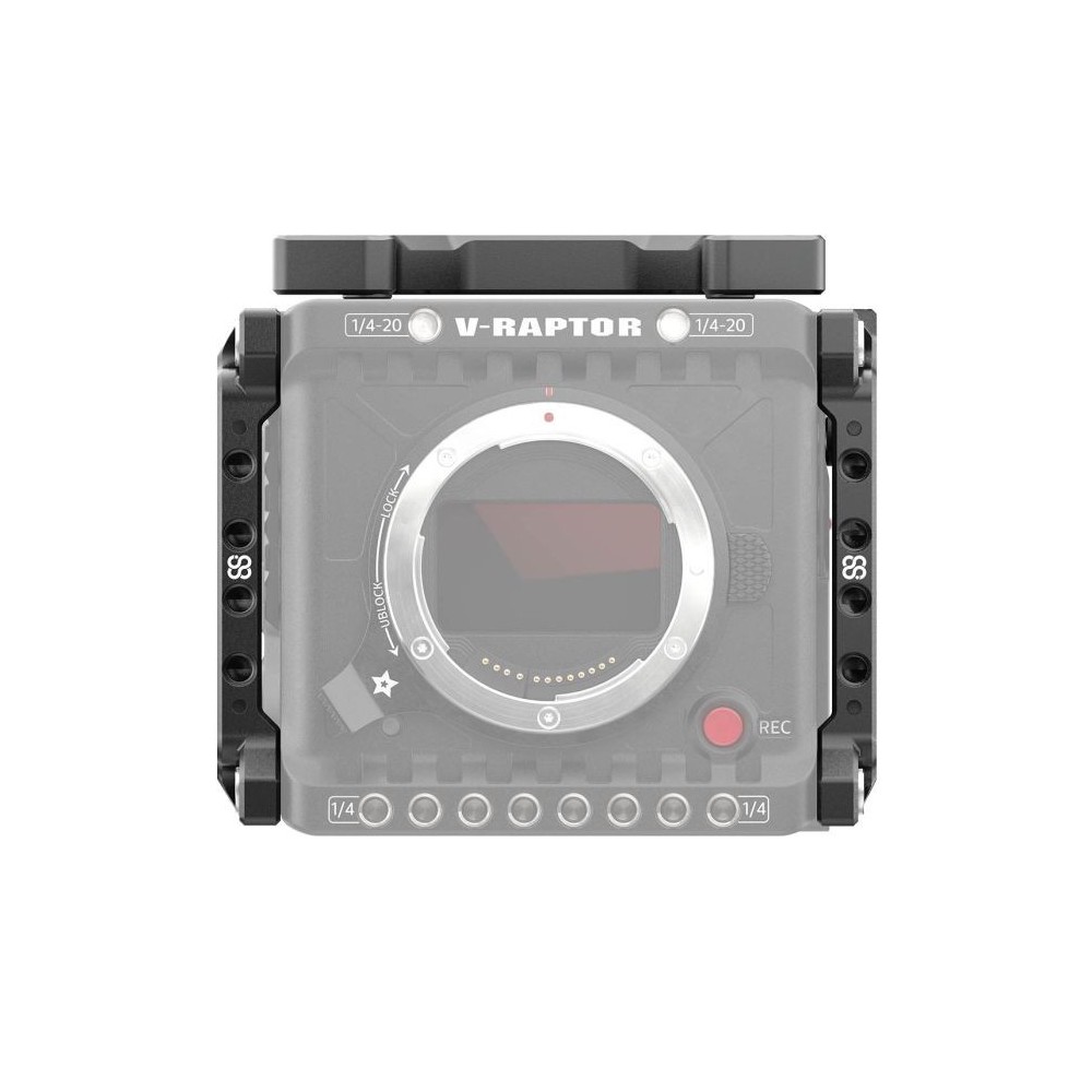 Top Plate + Right & Left Side Plate für RED V-Raptor 8Sinn - - dreiteiliges Set- 1/4" Befestigungspunkte- Arri Fixierungspunkte