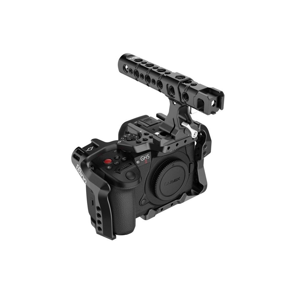 Panasonic GH5 / GH5M2 /GH5s Cage V2 8Sinn - - 1/4" Befestigungspunkte- Eine Befestigungsschraube (unten)- Kalte Schuhhalterung-
