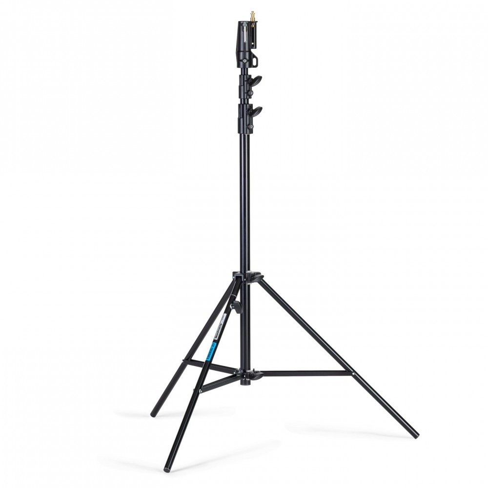 Schwarzes Aluminium Seniorenstativ Manfrotto - 
Professionelles Fotostativ für Location- oder Studioaufnahmen
Doppelt