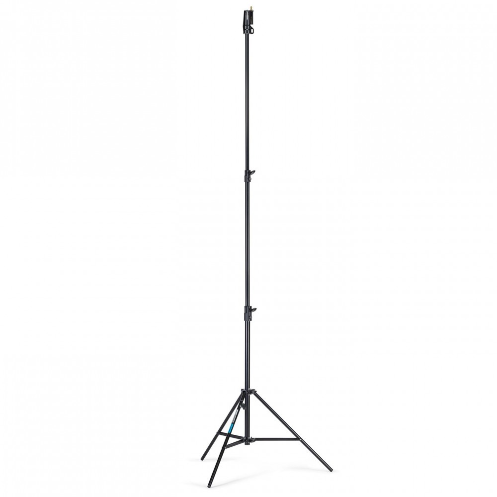 Schwarzes Aluminium Seniorenstativ Manfrotto - 
Professionelles Fotostativ für Location- oder Studioaufnahmen
Doppelt
