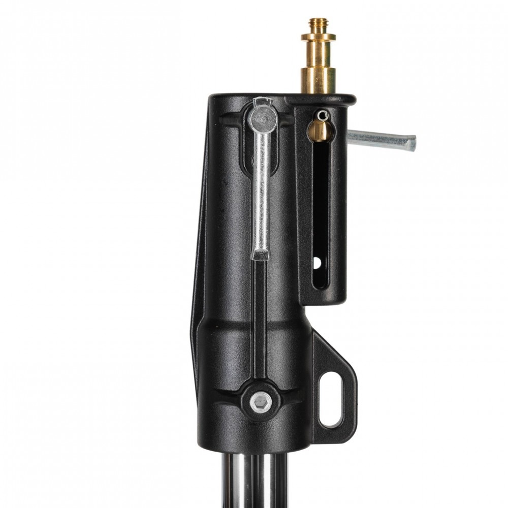 Stativ Beleuchtung Cine Stahl Schwarz Manfrotto - 
Maximale Höhe: 212cm
Minimale Höhe: 131cm
Geschlossene Länge: