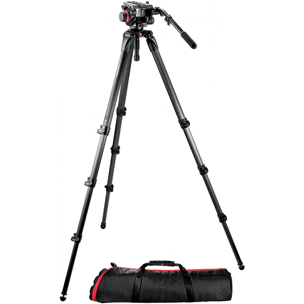 504HD Head with 536 3-Stage Carbon Fiber Tripod System Manfrotto - 
16.5 lb Load Capacity
Carbon Fiber Legs
16 to 85" Range
4-St