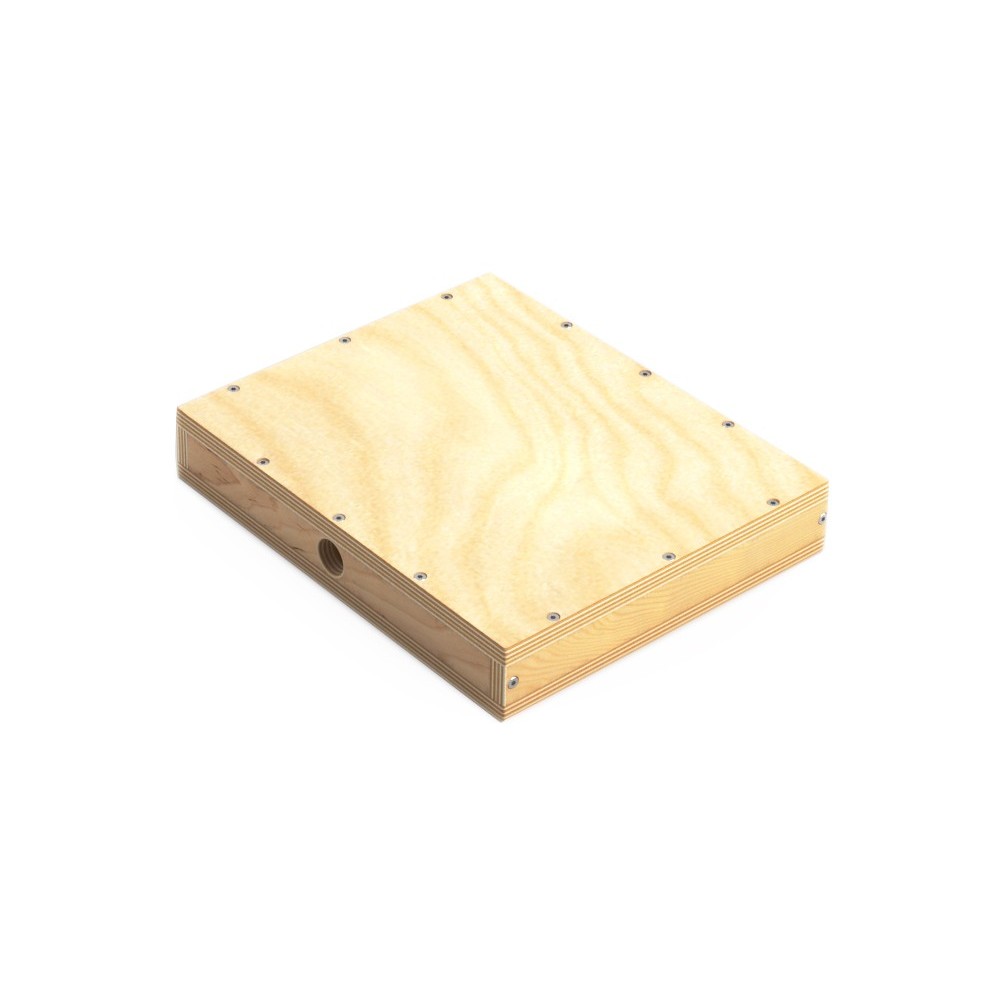 Mini Apple Box Quarter Udengo - Größe: 2" x 10" x 12" (5,1 cm x 25,5 cm x 30,5 cm)Gewicht: 3,5 lbs (1,6 kg) Material: 12mm