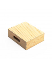 Mini Apple Box Half Udengo - Size: 4" x 10" x 12" (10,2 cm x 25,5 cm x 30,5 cm)Weight: 4,6 lbs (2,1 kg) 
Material: 12mm birch/pi