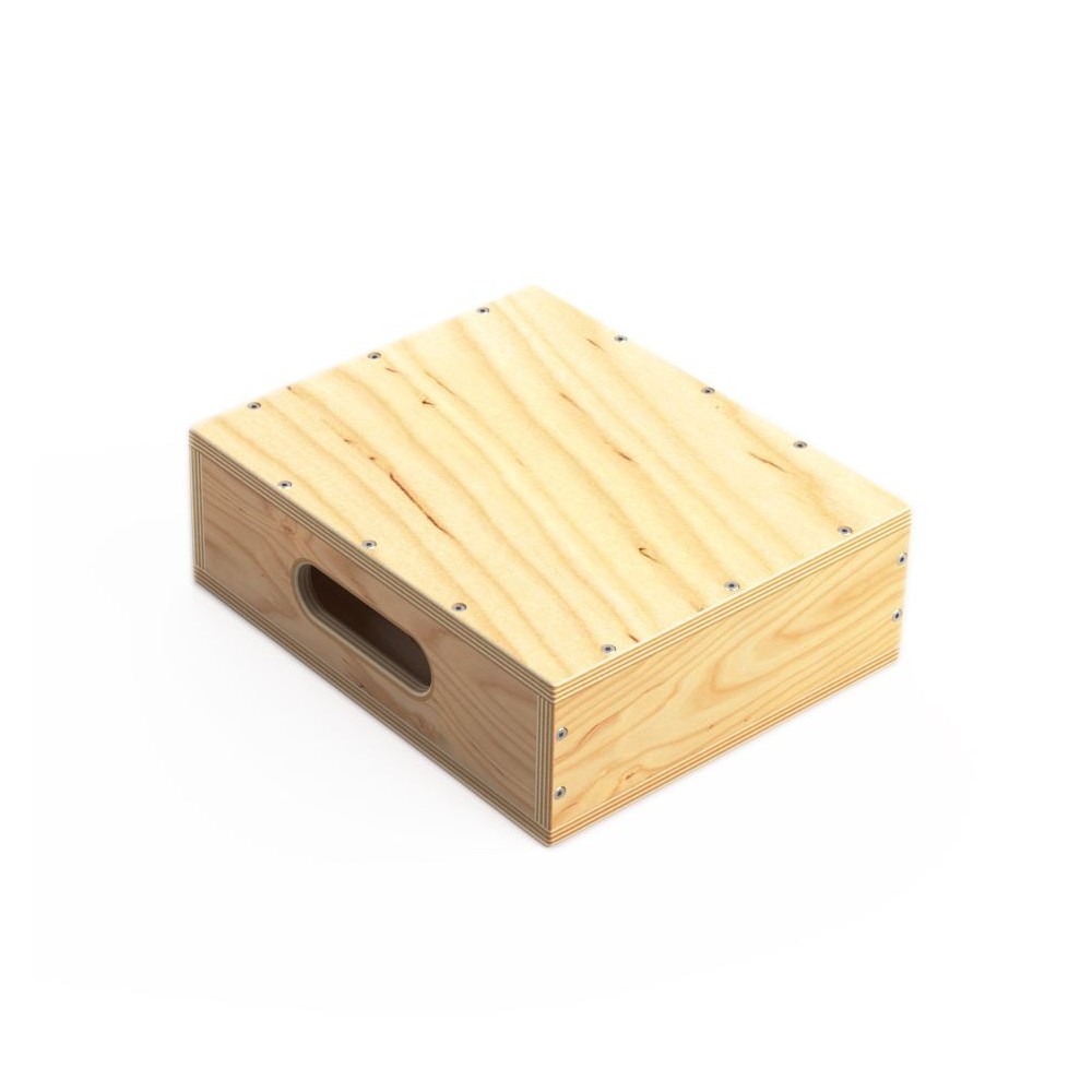 Mini Apple Box Half Udengo - Size: 4" x 10" x 12" (10,2 cm x 25,5 cm x 30,5 cm)Weight: 4,6 lbs (2,1 kg) 
Material: 12mm birch/pi