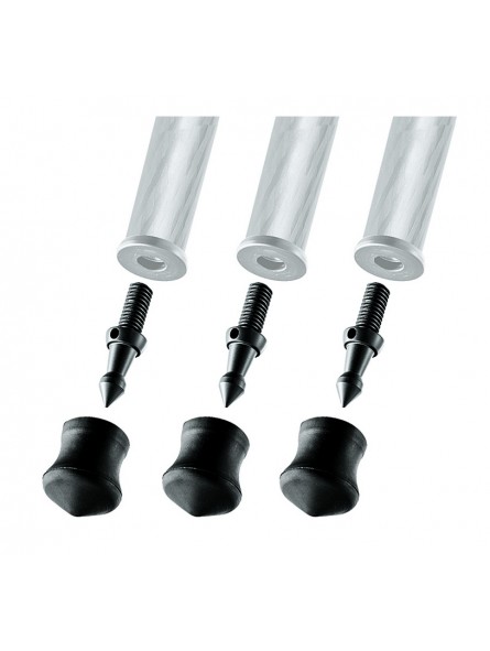 Kurzer Spike und Gummifuß - 30mm (3er Set) Gitzo - 
Stativzubehörsatz mit 3 kurzen Spike- und Gummikappenfüßen
30mm Fuß-Diame