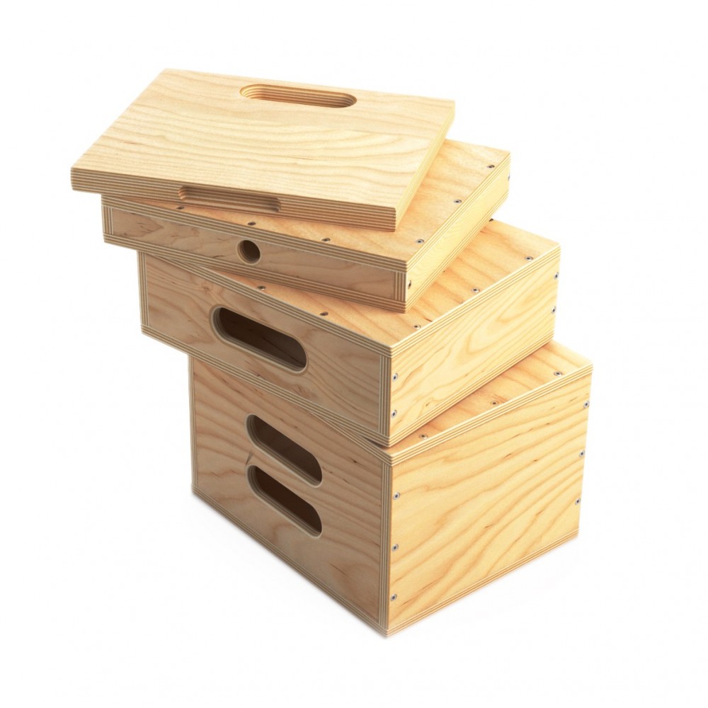 Mini Apple Box Set Udengo - All:  10 x 12” x 15” (25,5cm x 30,5cm x 38cm)
Weight: 17,4 lbs (7,9 kg)  1