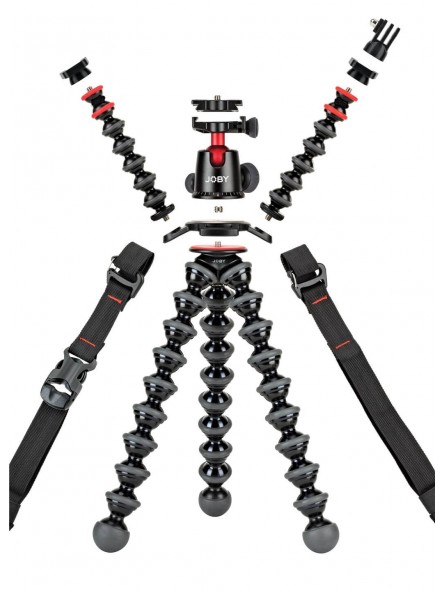 GorillaPod 5K Rig Joby - Patentiertes GorillaPod-Kugelkopfdesign mit gummierten Griffen Sichere Hauptkamera plus 2 Geräte mit ei