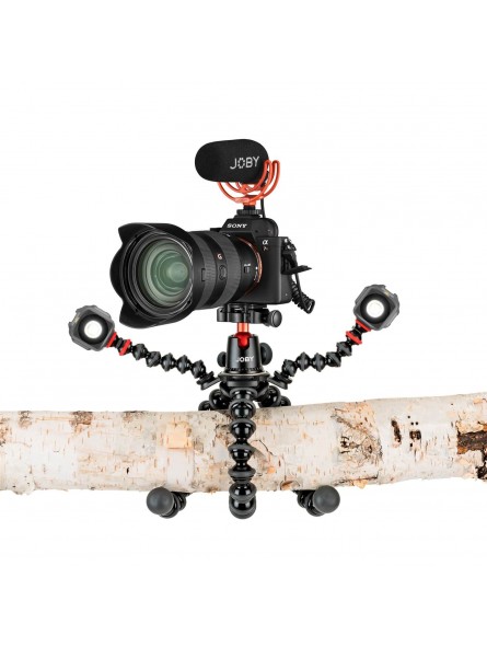 GorillaPod 5K Rig Joby - Patentiertes GorillaPod-Kugelkopfdesign mit gummierten Griffen Sichere Hauptkamera plus 2 Geräte mit ei