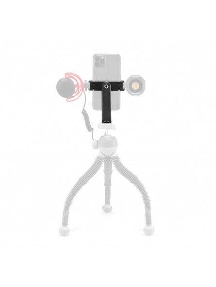 GripTight 360° Phone Mount Joby - Add Lights and Mics easily to Vertical or Horizontal Content

Double Cold Shoe to attach your 