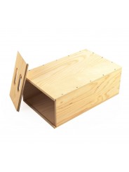 Apple Box Full Nested Udengo - 41Size: 8" x 21.25" x 13" (20 cm x 54 cm x 33 cm)Weight: 12.1 lbs (5.5 kg)Material: 12mm birch/pi