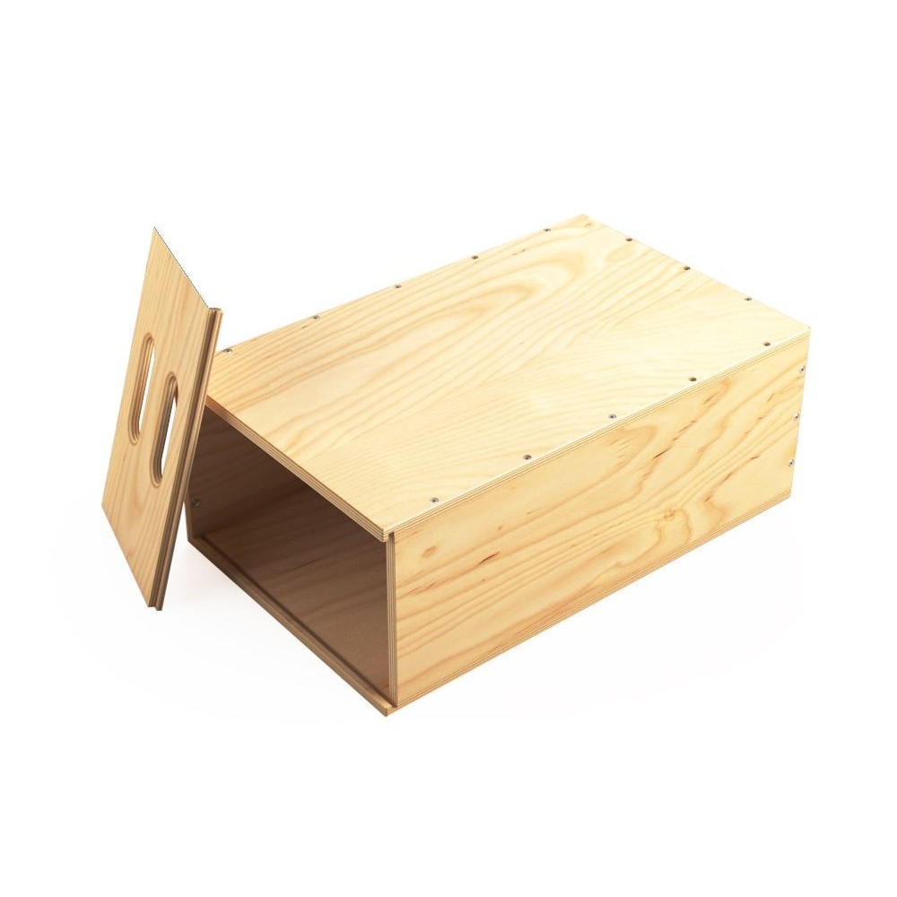 Apple Box Full Nested Udengo - 41Size: 8" x 21.25" x 13" (20 cm x 54 cm x 33 cm)Weight: 12.1 lbs (5.5 kg)Material: 12mm birch/pi